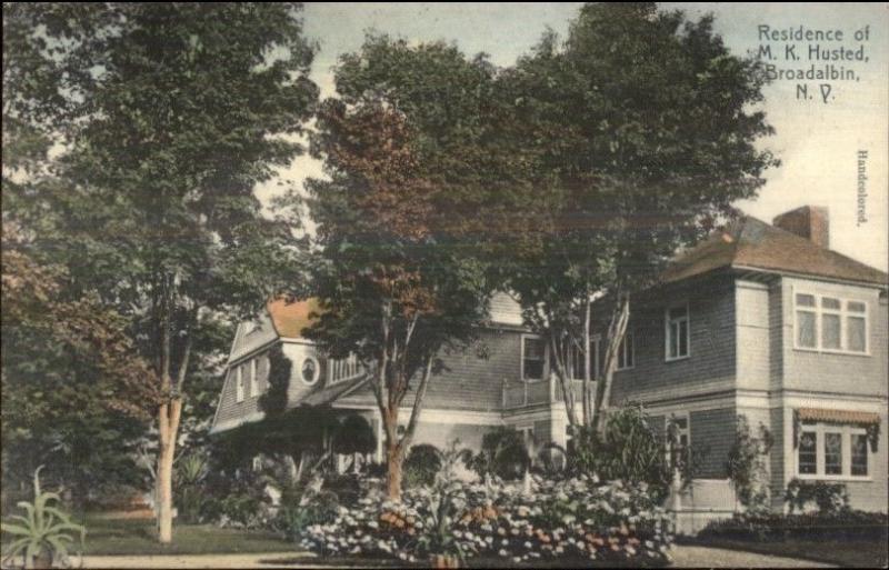 Broadalbin NY MK Husted Home c1910 Postcard