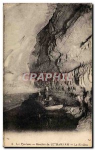 Old Postcard The Pyrenees Betharram Caves De La Riviere