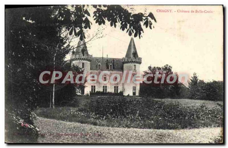 Postcard Old Chagny Chateau Belle Croix