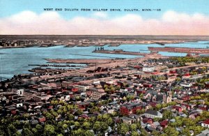 Minnesota Duluth West End From Hilltop Drive