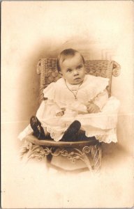 Real Photo Baby In High Chair