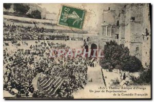 Postcard Old Theater Antique d'Orange Representation One day the Comedie Fran...