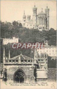 Old Postcard Lyon Notre Dame de Fourviere The Apse