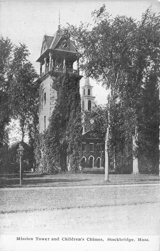 Stockbridge Massachusetts c1910 Postcard Mission Tower & Children's Chimes