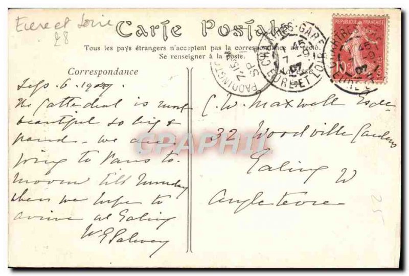 Postcard View Of The Old Chartres & # 39Eure