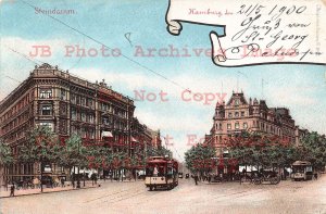 Germany, Hamburg, Steindainm, Trolley, 1900 PM