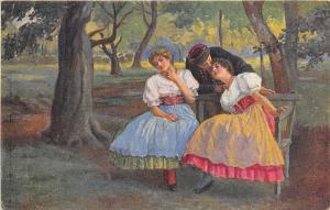 BT2085 le costumes nationaux  couple  painting types czech republic