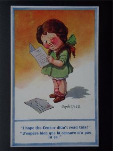 WW1 ONE SIX ONE Series I HOPE THE CENSOR DIDNT READ Donald McGill c1915 Postcard