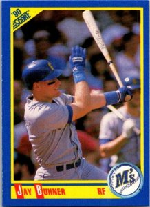 1990 Score Baseball Card Jay Buhner Seattle Mariners sk2670