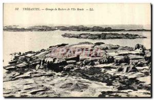 Old Postcard Tregastel Rocks Group I Round Island