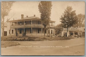 SOUTHWICK INN MA ANTIQUE REAL PHOTO POSTCARD RPPC