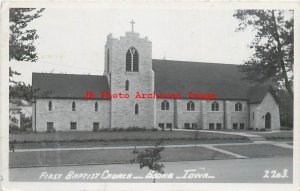 IA, Boone, Iowa, RPPC, First Baptist Church, Exterior, Hamilton Photo No 2203