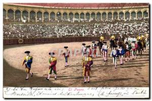Old Postcard Bullfight Bullfight El paseo