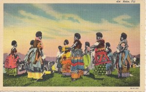 FIJI, Meke, South Seas, Inigenous People Dancing, Folk Costumes, Linen, Oceania