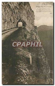 Old Postcard Pyrenean Road Tunnel between Col d'Aubisque and the Col de Soulort