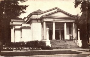 First Church of Christ Scientist, Lansing MI Vintage Postcard R56