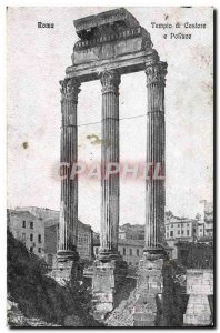 Old Postcard Roma Tempio di Castore e Poliuce