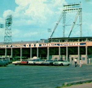 c.1960 National Baseball Congress Lawrence Stadium Postcard Wichita Kansas 19S