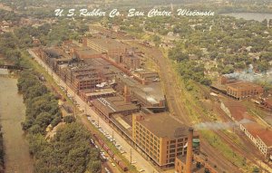 EAU CLAIRE, Wisconsin WI   US RUBBER COMPANY FACTORY~PLANT  Vintage  Postcard