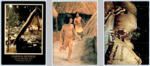 3 Postcards CAHOKIA MOUNDS, Collinsville IL ~ Prehistoric NATIVE AMERICAN 4x6