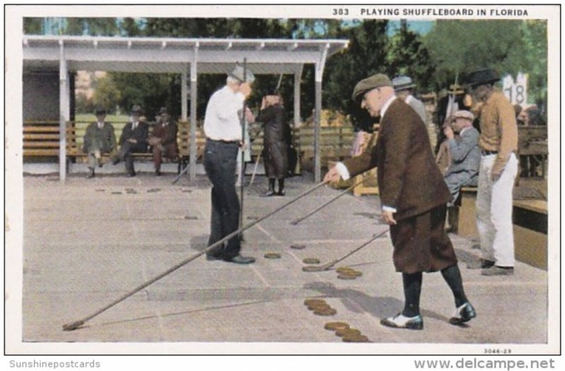 Florida Playing Shuffleboard Curteich