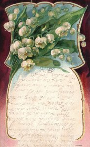 Vintage Postcard 1908 Remembrance Card Greeting Friendship Souvenir Flower 