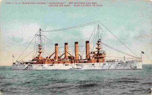 USS Charleston Protected Cruiser US Navy Ship 1910c postcard