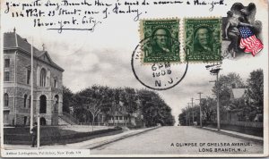 A Glimpse Of Chelsea Avenue Long Branch New Jersey Vintage Postcard C096