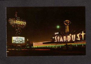 NV Stardust Hotel Casino Lido Las Vegas Nevada Postcard Night View