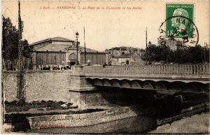 CPA Narbonne Le Pont de la Concorde et les Halles FRANCE (1013099)