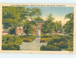 Unused Linen MONUMENT SCENE New Britain Connecticut CT F2208