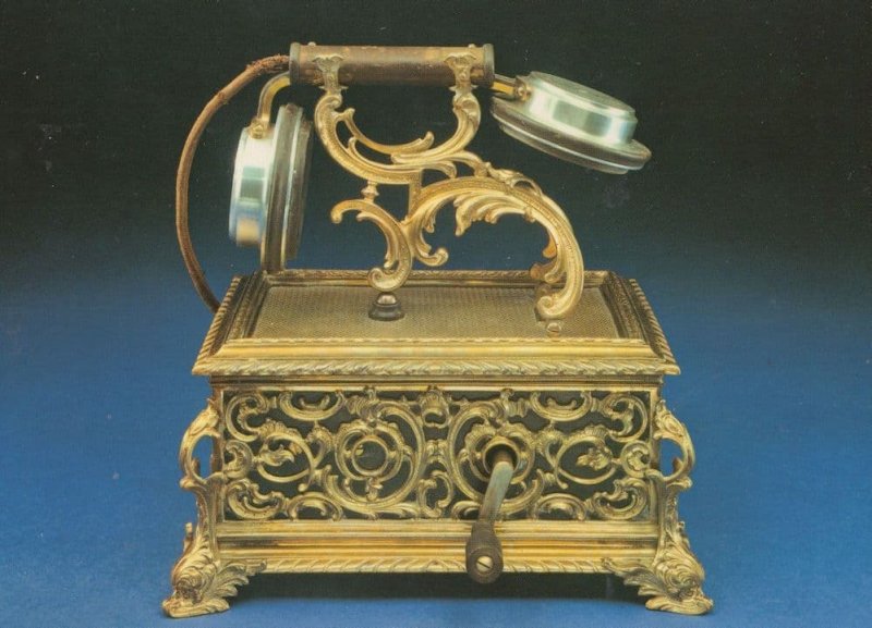 Luxus Fernsprechtischapparat Antique German Telephone Postcard