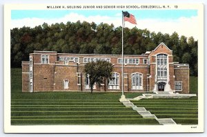 William H. Golding Junior And Senior High School Cobleskill New York NY Postcard