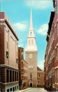 Old North Church Paul Revere Fame Salem St Boston Massachusetts MA Postcard VTG  
