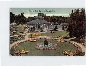 Postcard View in Krug Park St. Joseph Missouri USA