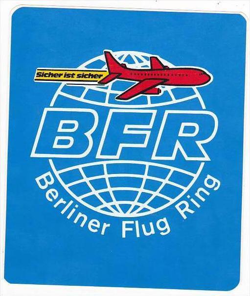 BERLINER FLUG RING VINTAGE AVIATION LABEL