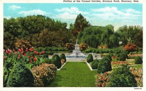 Vintage Postcard 1946 Portion of Formal Garden Harmon Park Kearney Nebraska NE