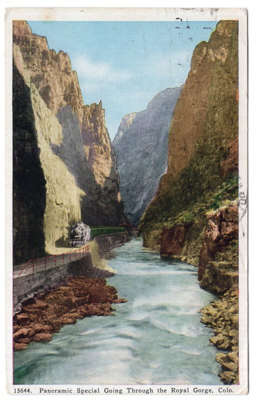 Panoramic Special Going Through the Royal Gorge, Colo.