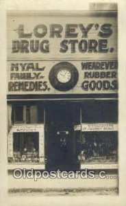 Lorey's Drug Store, Nyal Family Remedies, Real Photo Unused very light wear l...