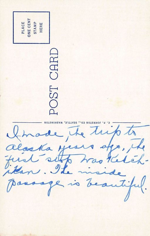 KETCHIKAN Alaska Down Tongass Narrows Postcard