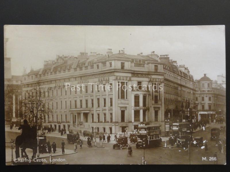 London CHARING CROSS shows SOUTH AFRICA HOUSE Embassey c1930 RP Postcard