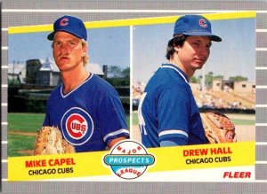 1989 Fleer Baseball Card Mike Capel Drew Hall Chicago Cubs sk21001