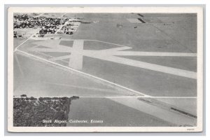 Coldwater Kansas Stark Airport Postcard Aerial View