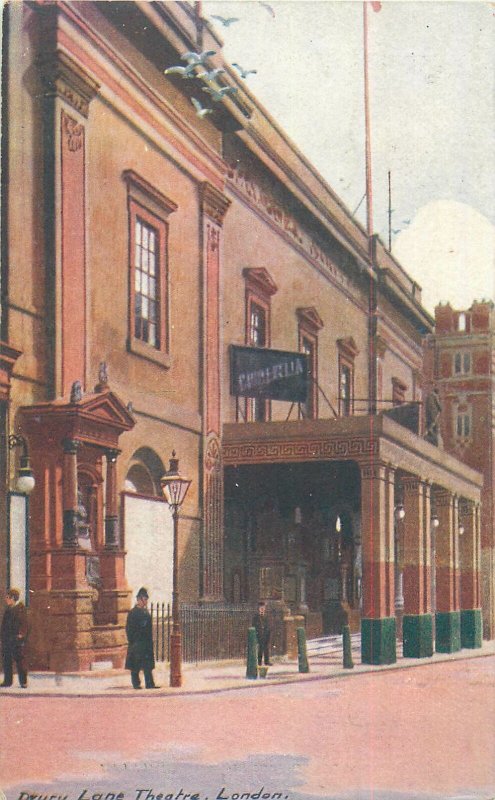 Postcard England London 1900s Lane theatre