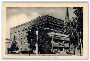 1955 Hotel Barre Exterior Roadside Barre Vermont  VT Posted Vintage Postcard