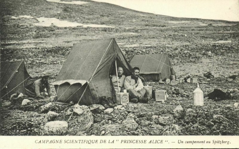 Arctic North Pole Expedition, Encampement on Spitsbergen Svalbard Norway (1906)