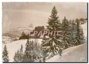 Modern Postcard Megeve Haute Savoie View to the Aiguille de Varan