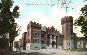 Vintage Postcard 1907 State Armory Building Historical Landmark Gloversville NY