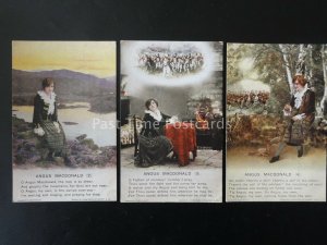 WW1 ANGUS MACDONALD Bamforth Song Cards part set of 4 No 4806 2/3/4