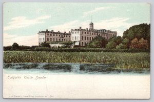 Postcard Tullgarns Castle Sweden Exterior Water Grass 1900s UDB View